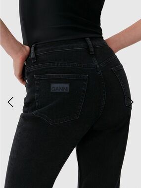 Ganni Black High-Rise Betzy Jeans